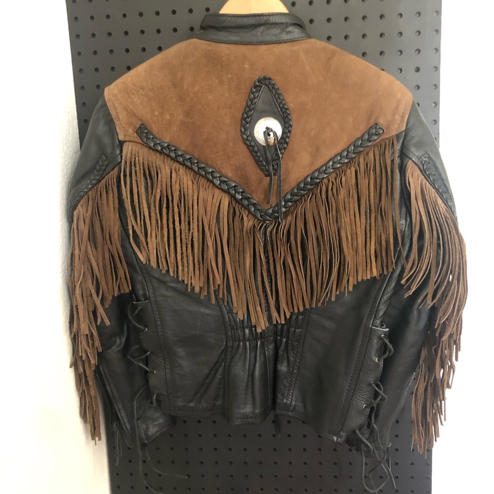leather riding jacket - Picture 3 of 4